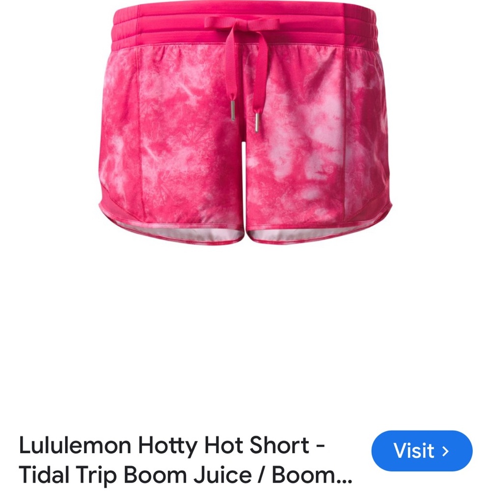 Lululemon Hotty Hot Pink Tie-Dye Shorts size 6
